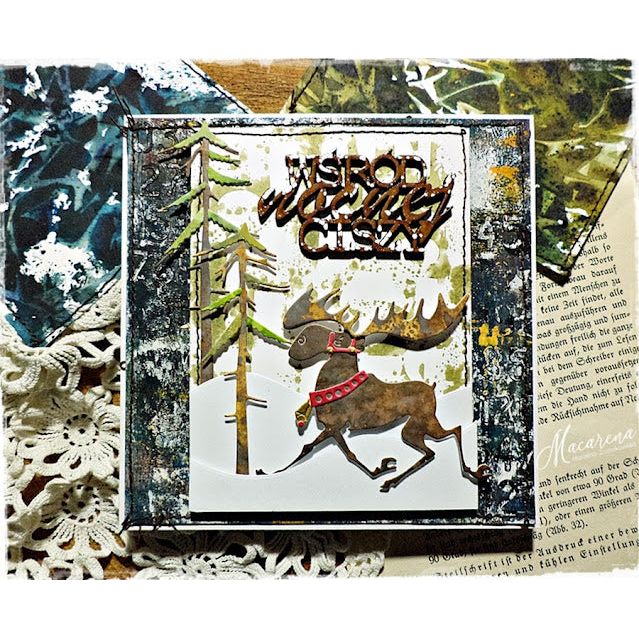 Tim Holtz Layering Stencil NUMERIC THS054 moose