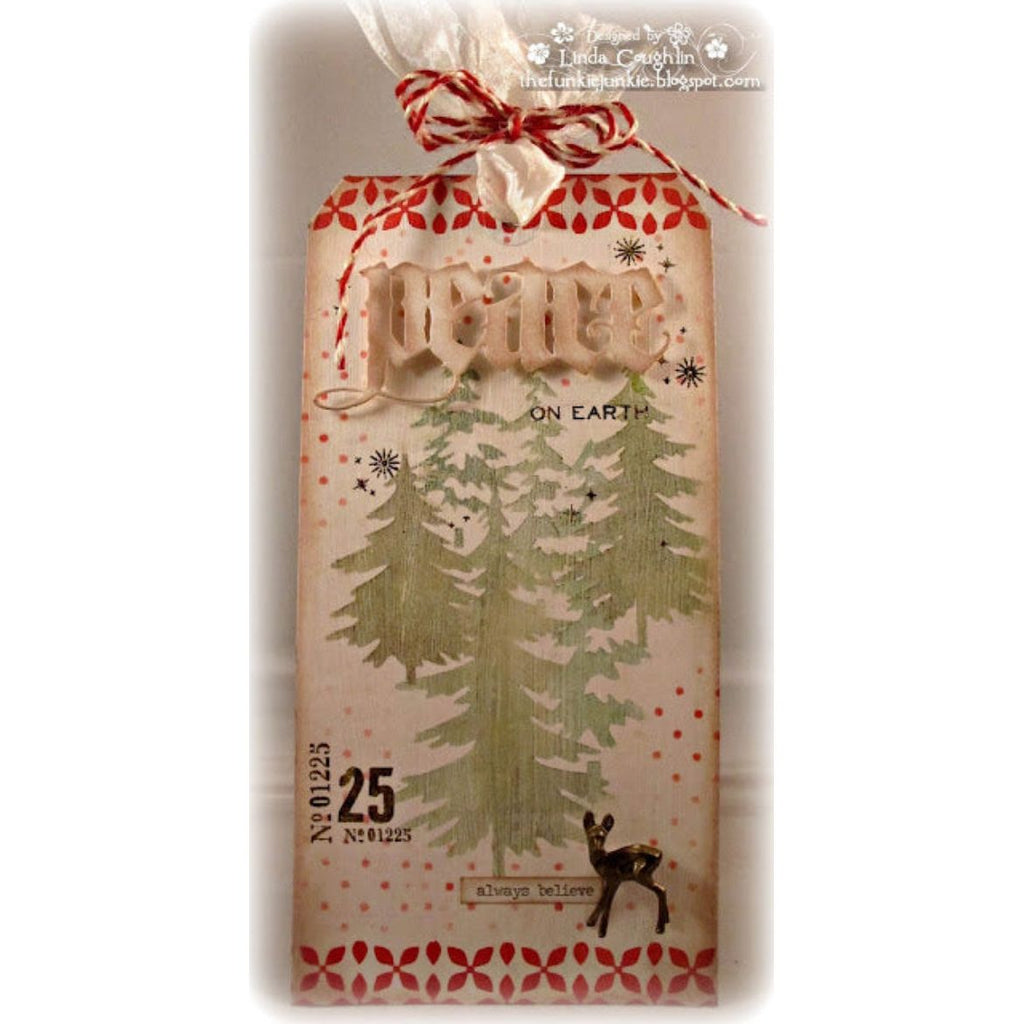 Tim Holtz Layering Stencil Nordic ths070 peace tag