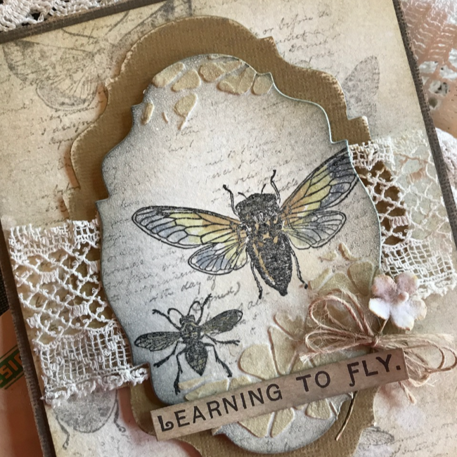 Tim Holtz Layering Stencil ORGANIC THS106 bugs
