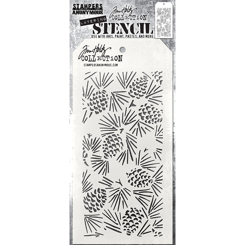 Tim Holtz Layering Stencil PINECONES THS164
