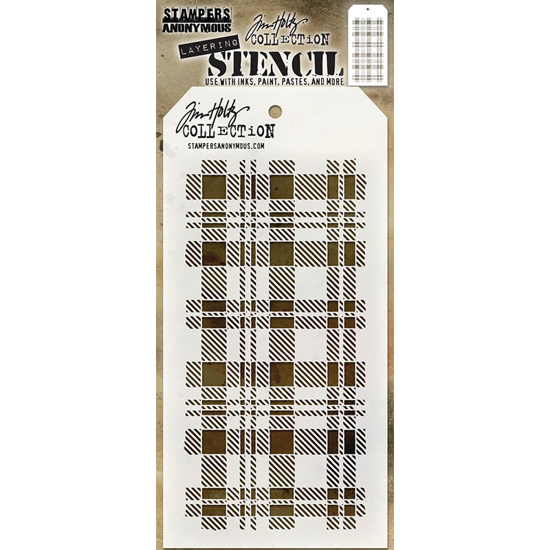 Tim Holtz Layering Stencil PLAID THS097