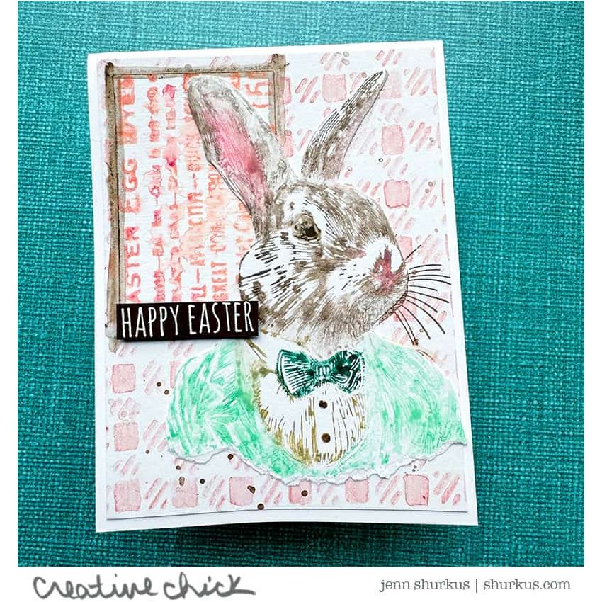 Tim Holtz Layering Stencil PLAID THS097 bunny