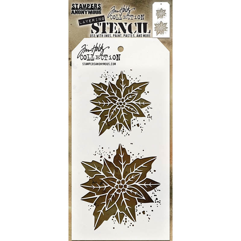 Tim Holtz Layering Stencil POINSETTIA DUO THS153