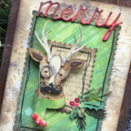 Tim Holtz Layering Stencil Peppermint ths095 deer