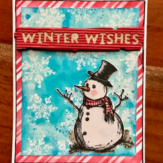 Tim Holtz Layering Stencil Peppermint ths095 snowman