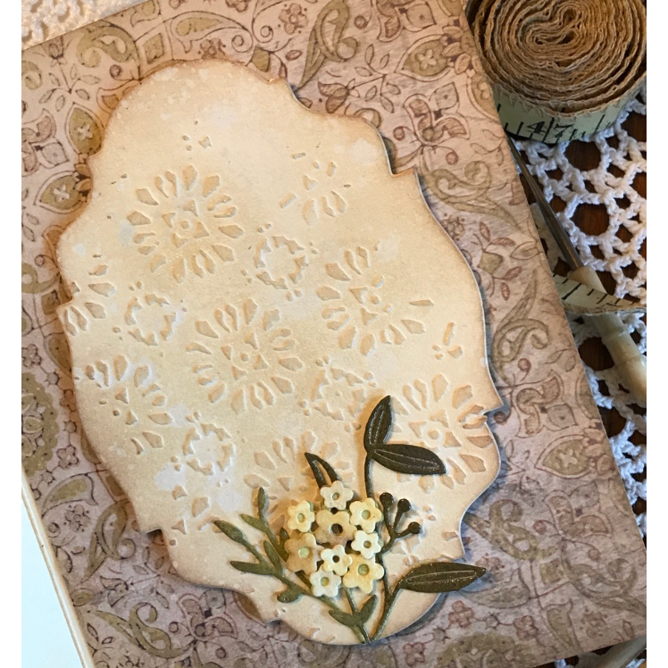 Tim Holtz Layering Stencil ROSETTE THS092 flowers