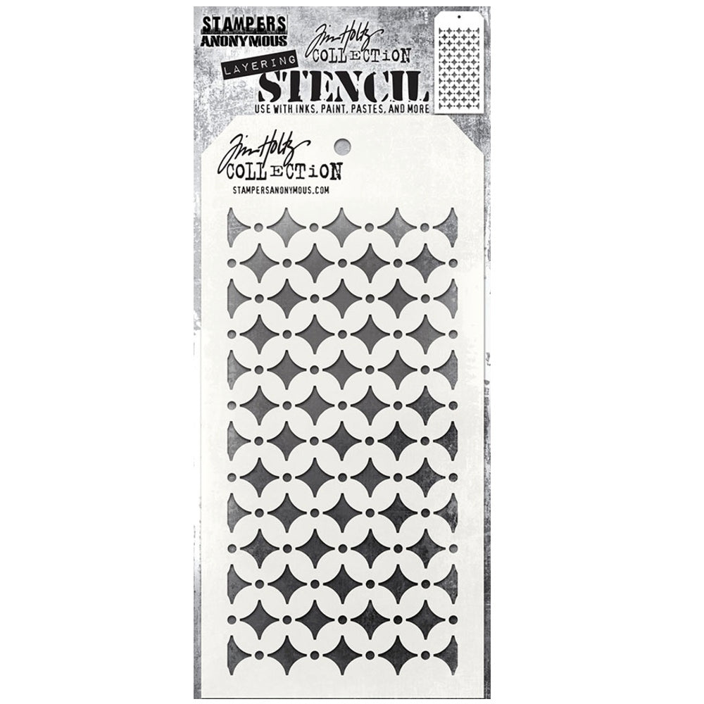 Tim Holtz Layering Stencil Retro Diamond ths192