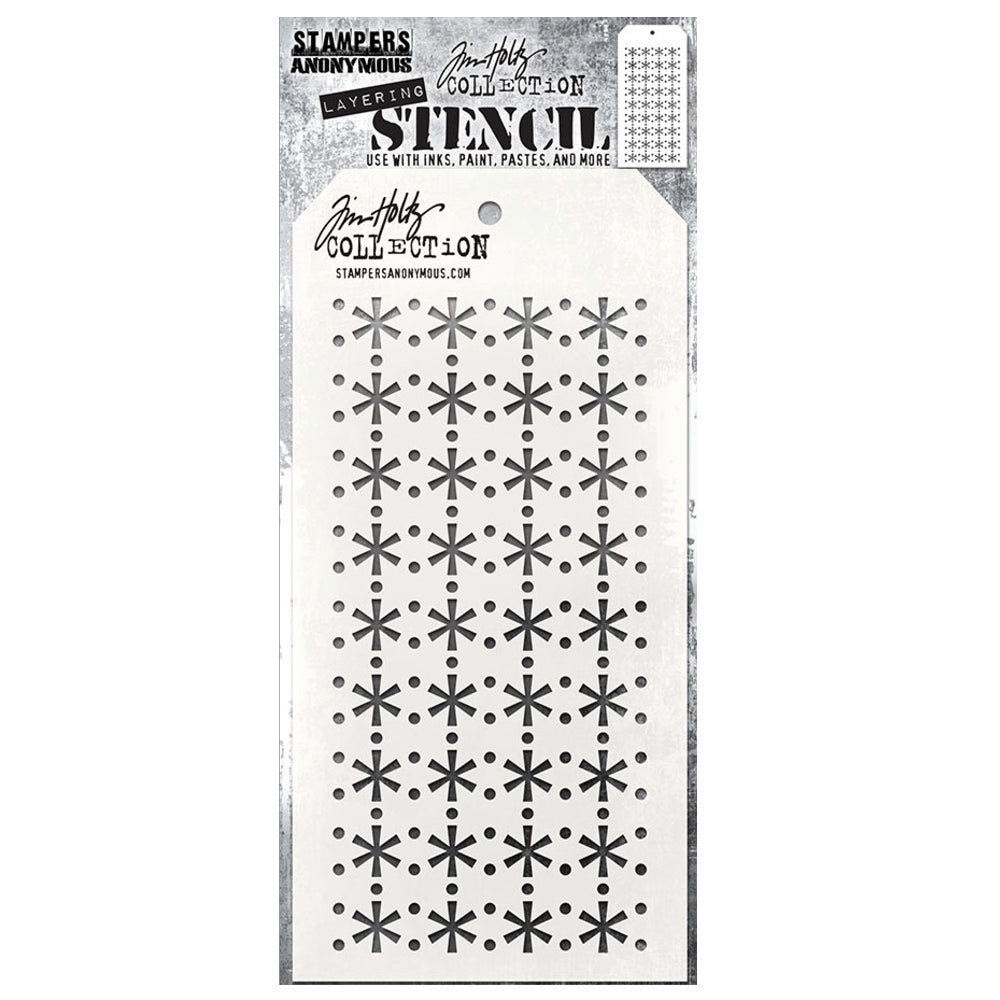 Tim Holtz Layering Stencil Retro Snowflake ths190