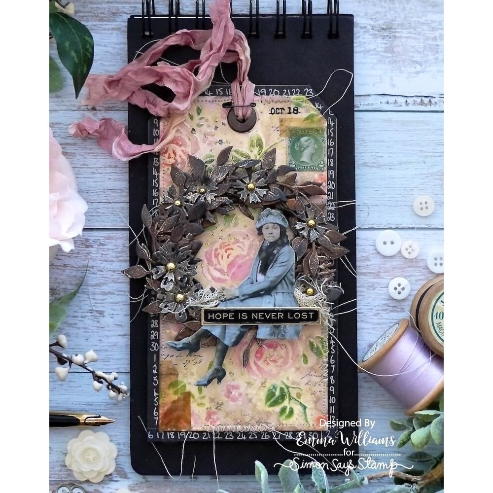 Tim Holtz Layering Stencil Roses ths075 pink | color-code:ALT02