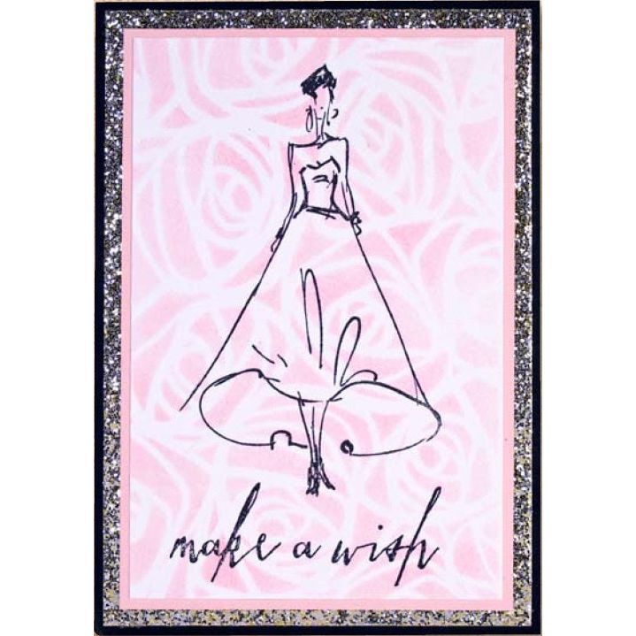 Tim Holtz Layering Stencil SCRIBBLES THS036 wish