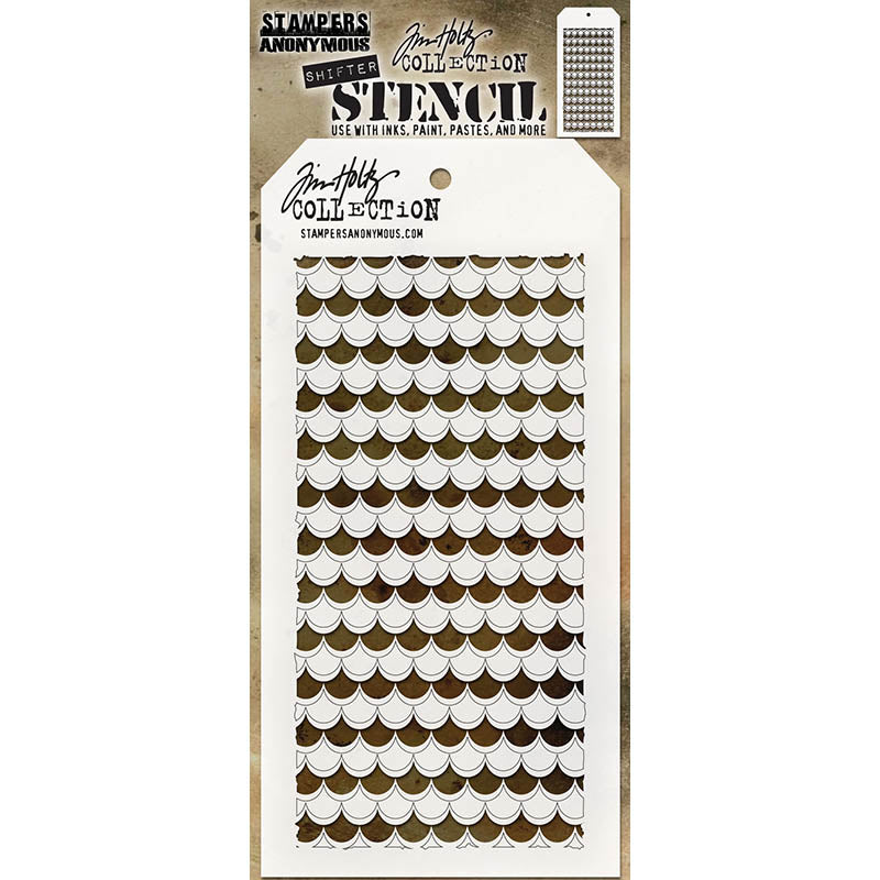 Tim Holtz Layering Stencil SHIFTER SCALLOP THS128