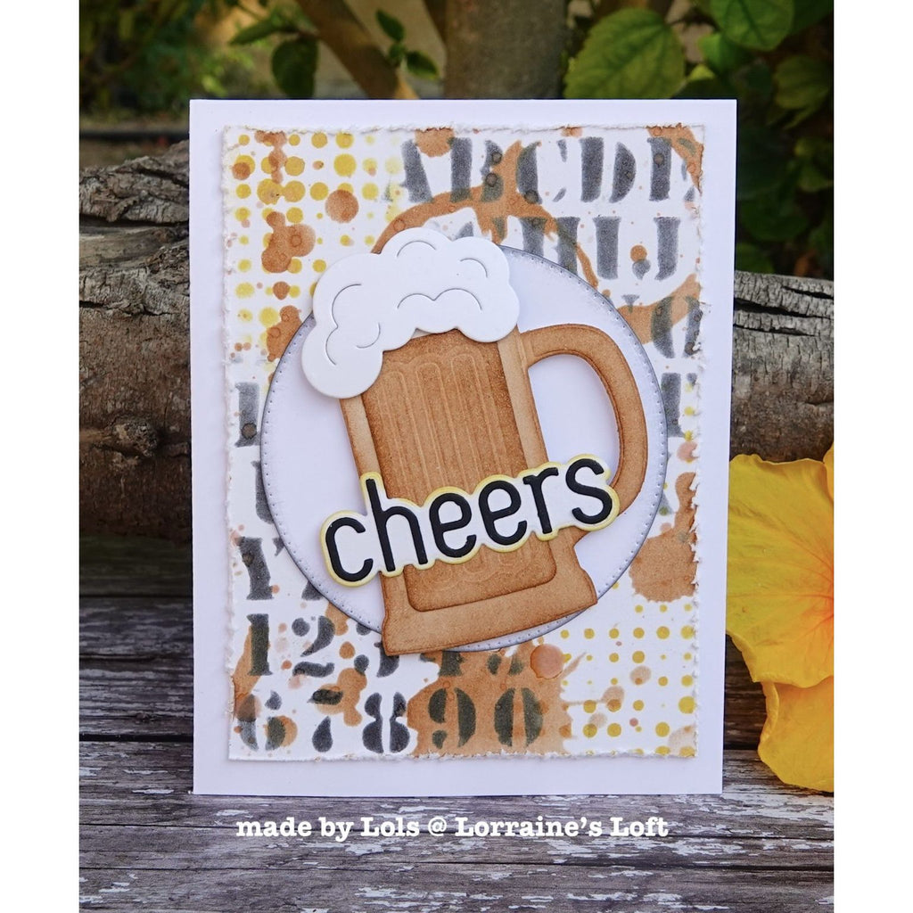 Tim Holtz Layering Stencil SPLATTERS THS009 cheers | color-code:ALT02