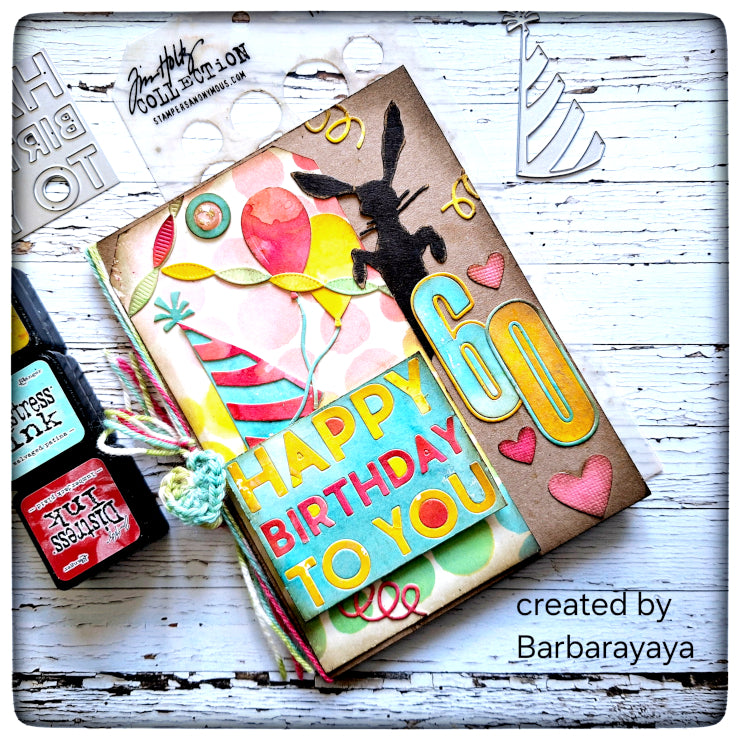 Tim Holtz Layering Stencil  SPLOTCHES THS037 happy birthday | color-code:ALT01