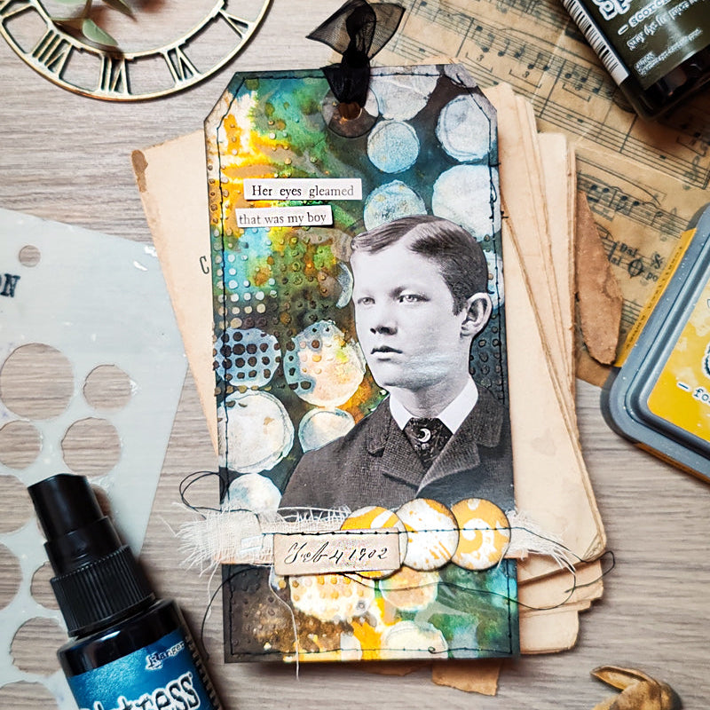 Tim Holtz Layering Stencil  SPLOTCHES THS037 my son | color-code:ALT03