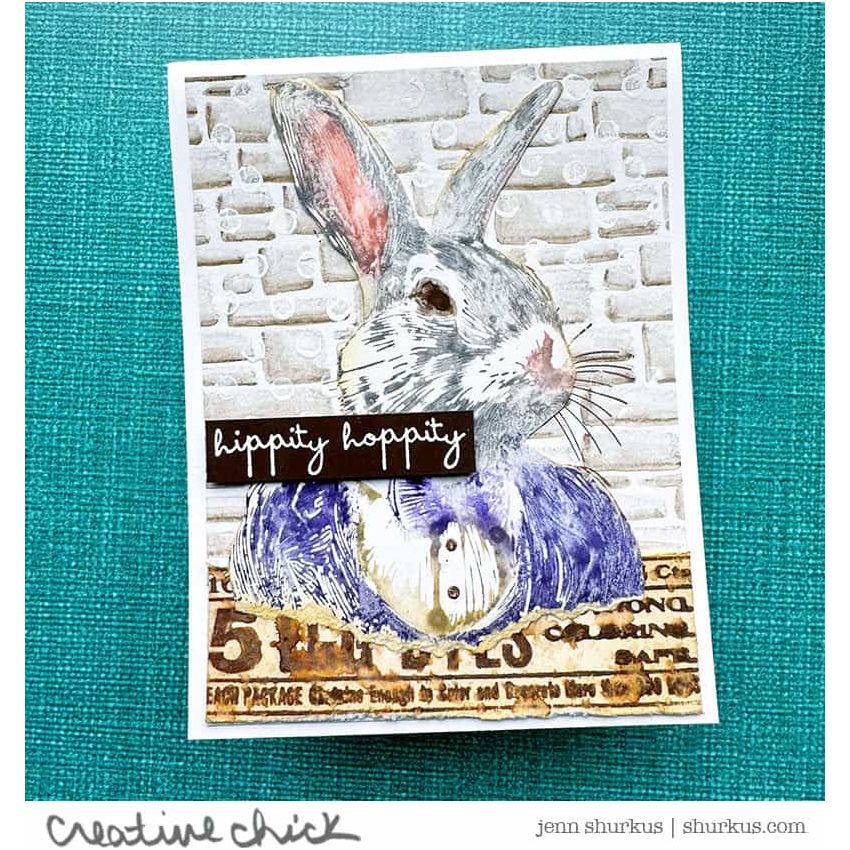 Tim Holtz Layering Stencil Slate ths085 bunny