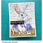 Tim Holtz Layering Stencil Slate ths085 bunny