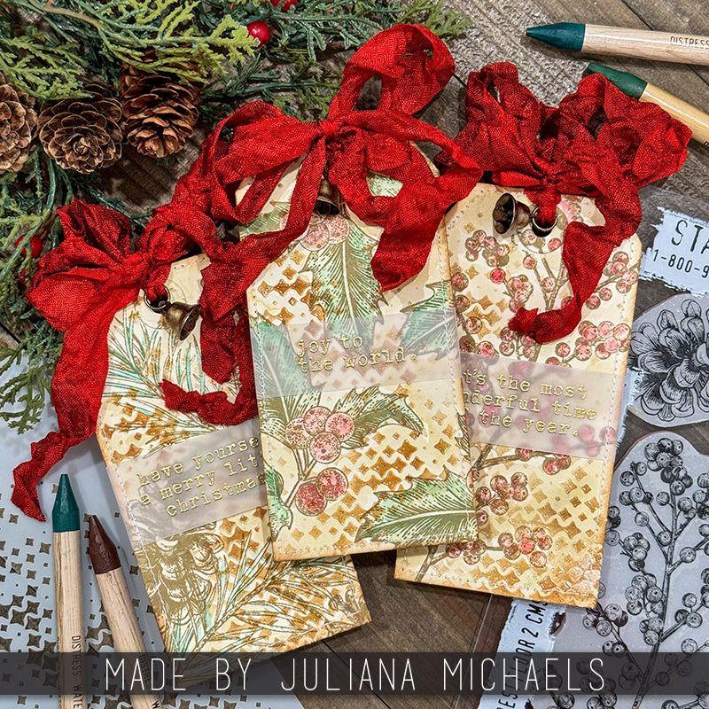 Tim Holtz Layering Stencil Sparkle Fade ths188 red bow