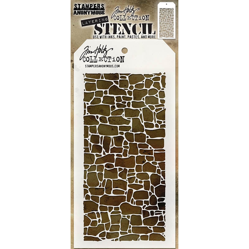 Tim Holtz Layering Stencil Stone ths086
