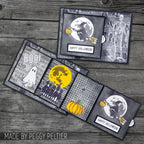 Tim Holtz Layering Stencil String ths103 happy halloween fold out card peggy peltier