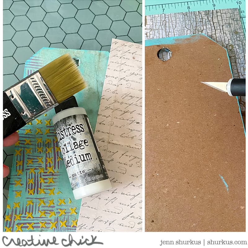Tim Holtz Layering Stencil THATCHED THS104 background