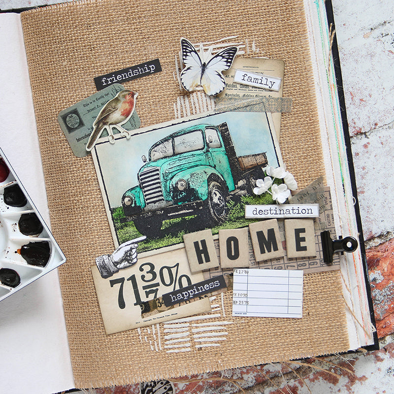 Tim Holtz Layering Stencil THATCHED THS104 truck