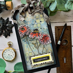 Tim Holtz Layering Stencil  TILES THS042 flowers