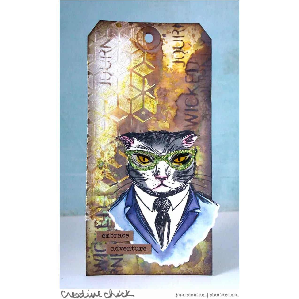 Tim Holtz Layering Stencil TRAVELER THS043 cat