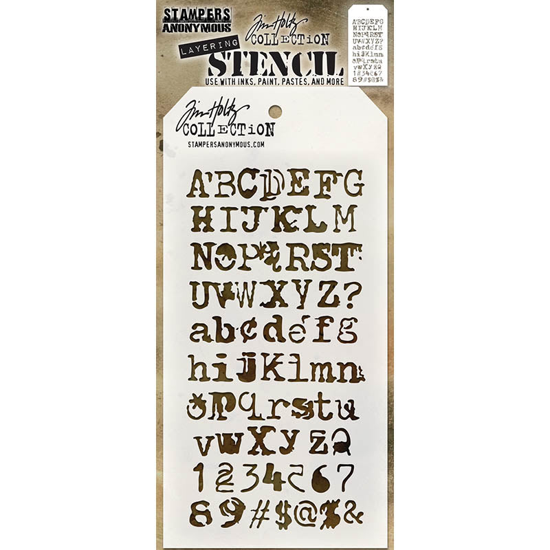 Tim Holtz Layering Stencil TYPO THS040
