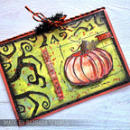 Tim Holtz Layering Stencil Twisted ths065 pumpkin blueprint card barbara schiassi