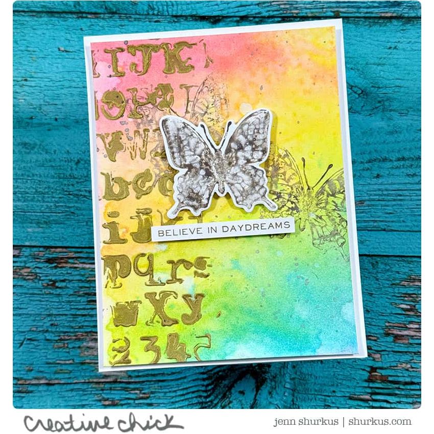 Tim Holtz Layering Stencil Typo ths040 butterfly