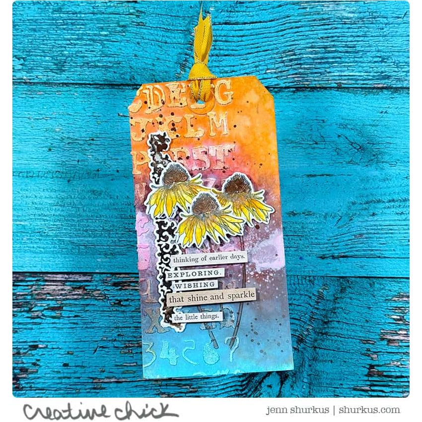 Tim Holtz Layering Stencil Typo ths040 flowers