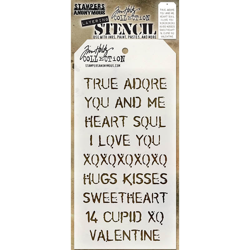 Tim Holtz Layering Stencil VALENTINE THS033
