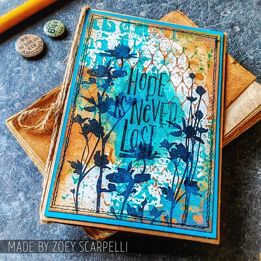 Tim Holtz Layering Stencil Wildflower ths035 hope