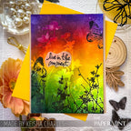 Tim Holtz Layering Stencil Wildflower ths035 rainbow