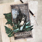 Tim Holtz Leaf Prints Stamps with Simon Says Stamp Dies Bundle setlp26 Renée Bergeron Spooky Card