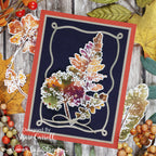 Tim Holtz Leaf Prints Stamps with Simon Says Stamp Dies Bundle setlp26 Shari Carroll Fall Card