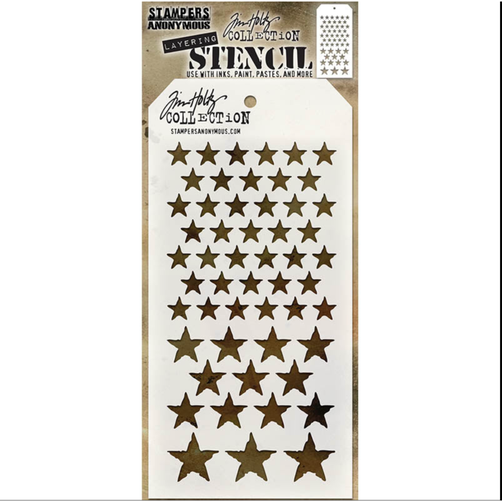Tim Holtz MINI STENCIL SET 11 MST011 stars