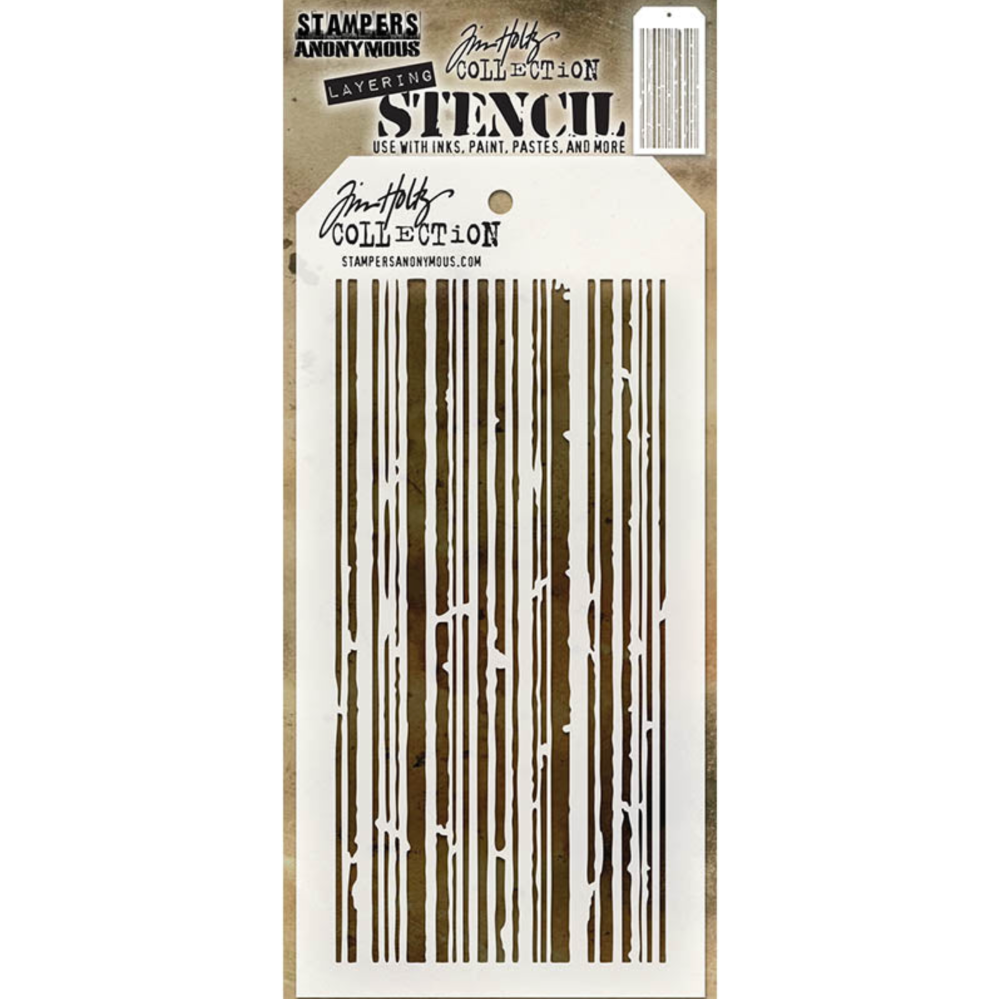Tim Holtz MINI STENCIL SET 11 MST011 stripe