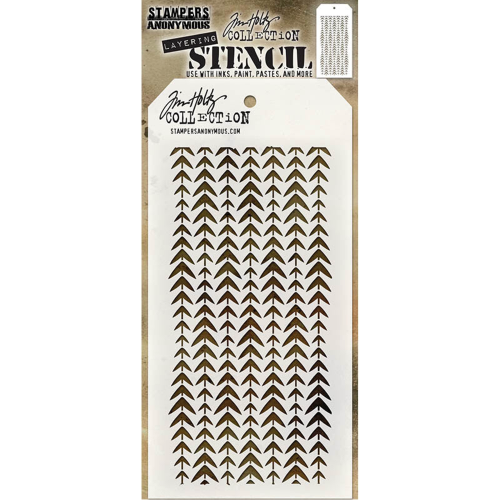 Tim Holtz MINI STENCIL SET 12 MST012 tracks