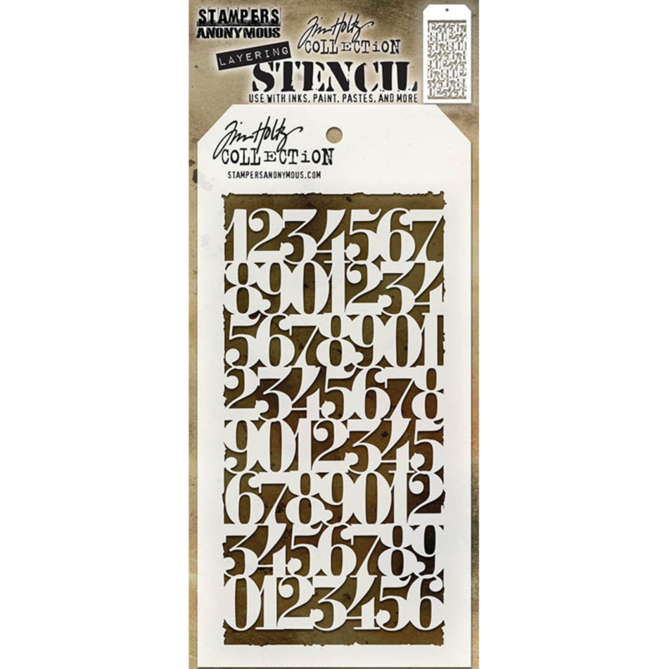 Tim Holtz MINI STENCIL SET 13 MST013 countdown