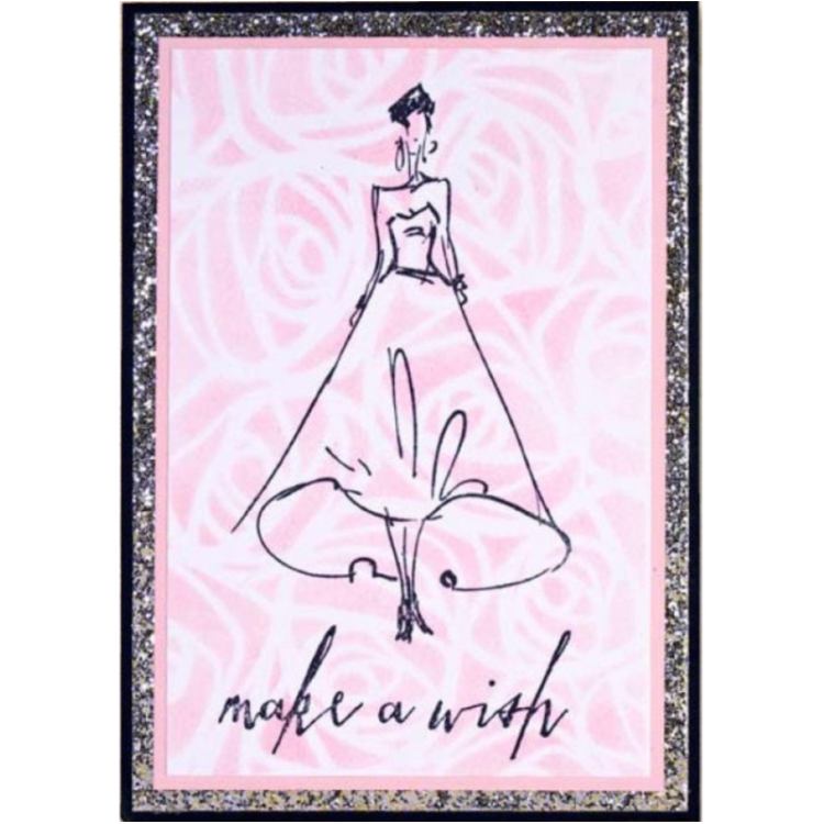 Tim Holtz MINI STENCIL SET 14 MST014 make a wish