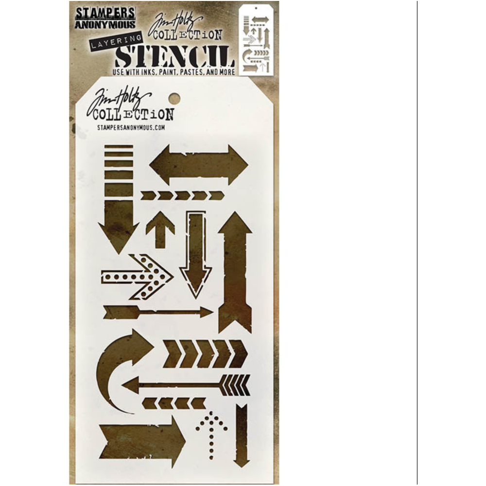 Tim Holtz MINI STENCIL SET 15 MST015 arrows
