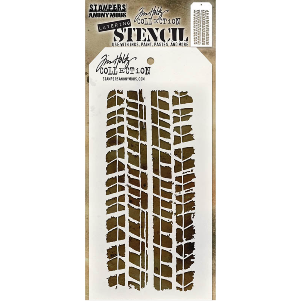 Tim Holtz MINI STENCIL SET 15 MST015 treads
