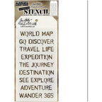 Tim Holtz MINI STENCIL SET 15 MST015 words