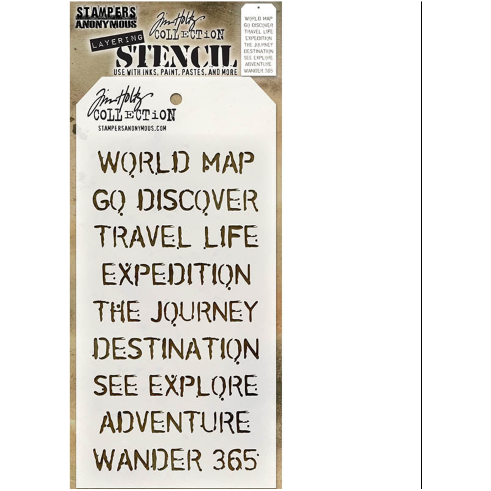 Tim Holtz MINI STENCIL SET 15 MST015 words