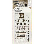 Tim Holtz MINI STENCIL SET 16 MST016 eye chart