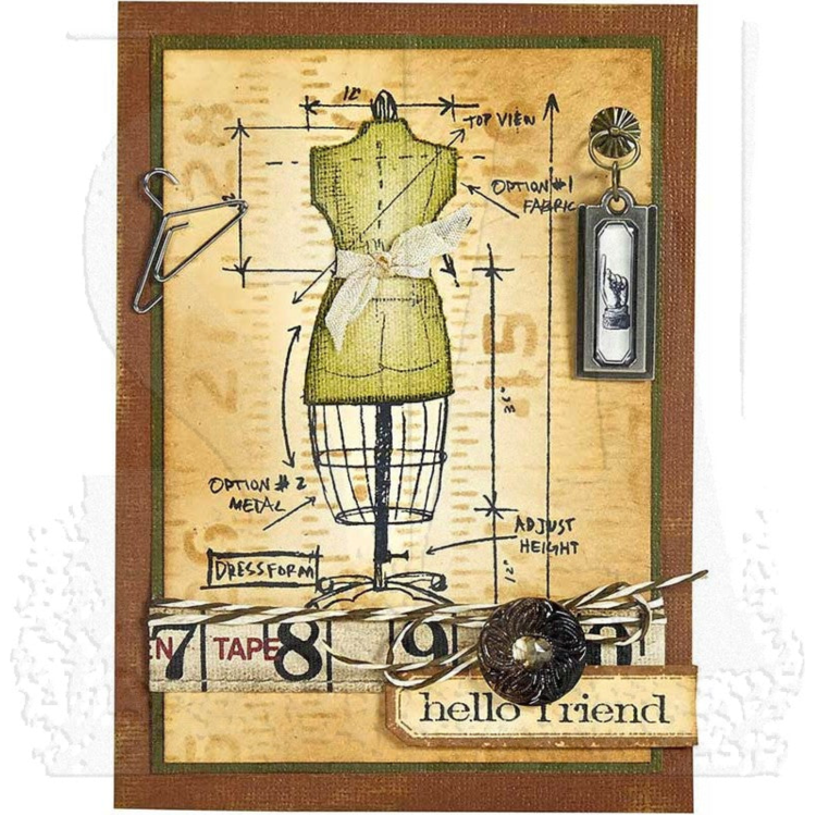Tim Holtz MINI STENCIL SET 16 MST016 hello friend