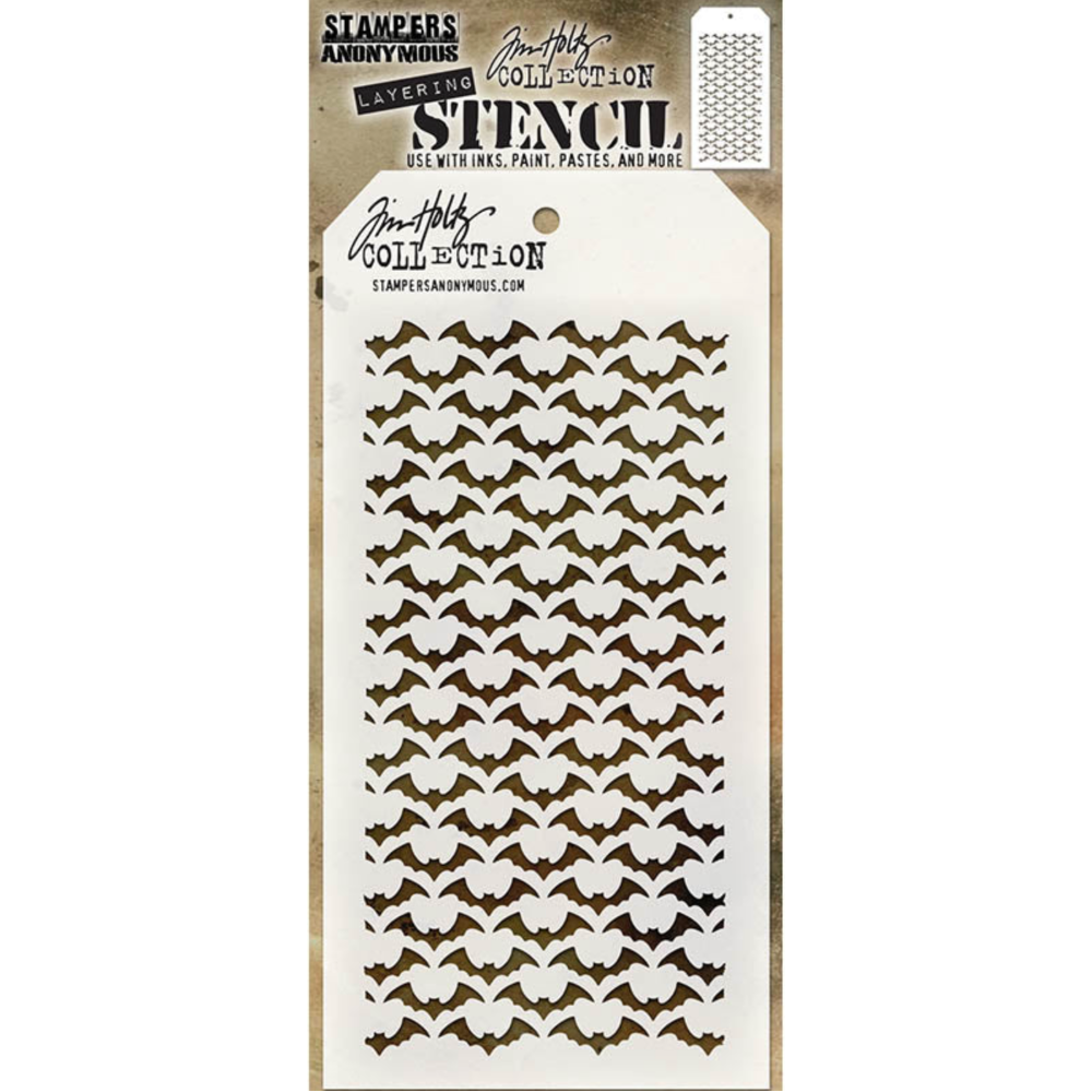 Tim Holtz MINI STENCIL SET 17 MST017 bats