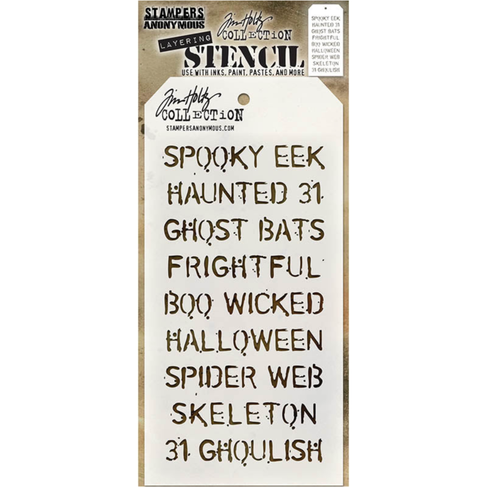 Tim Holtz MINI STENCIL SET 17 MST017 words