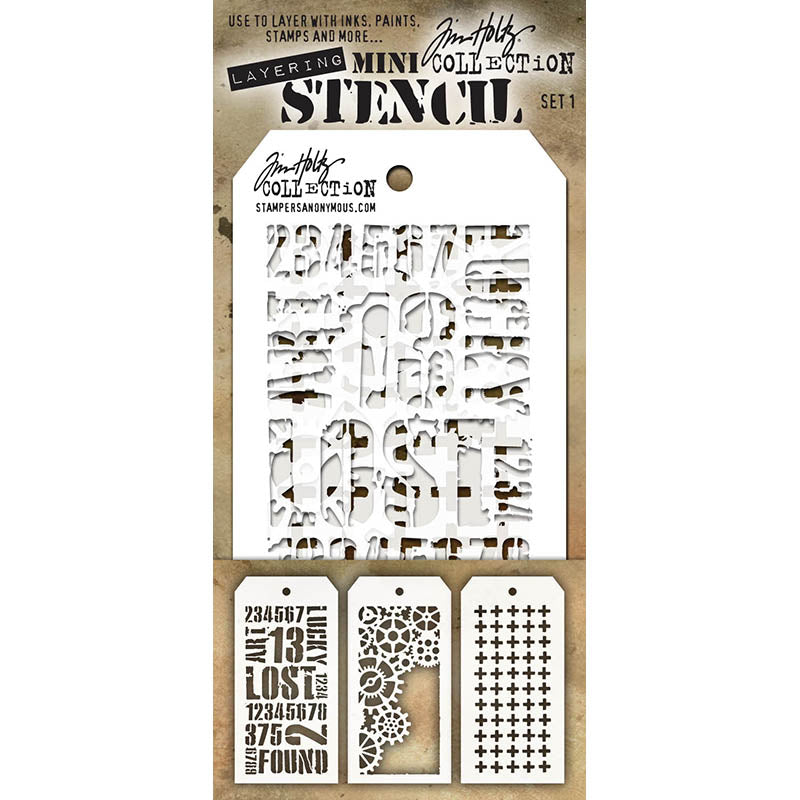 Tim Holtz MINI STENCIL SET 1 MST001
